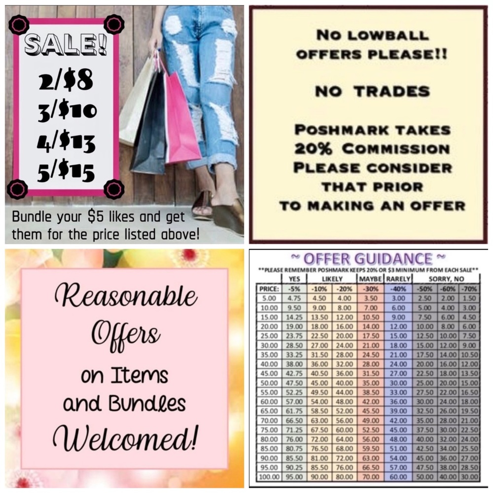 Offers welcome!  Bundle items for bigger savings!  Happy shopping.